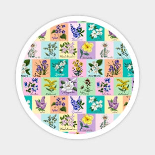 Floral Quilt All Over Print Magnet